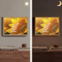 Zonnebloem - Close up - Geel - Quote Light Box met batterij (Wandlamp) middel -sfeer3