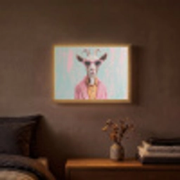 Zonnebril - Roze - Geit - Horen Light Box met batterij (Wandlamp) middel -sfeer4