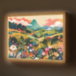 Zonlicht - Heuvels - Wolkenlucht Light Box met batterij (Wandlamp) middel -z3d_website