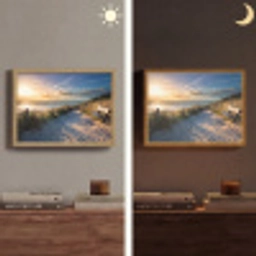 Zonsondergang - Strand - Duin - Gras - Bank Light Box met batterij (Wandlamp) middel -sfeer3