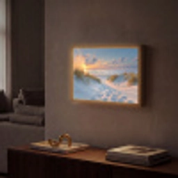 Zonsondergang - Strand - Natuur - Zee - Zomer Light Box met batterij (Wandlamp) middel -sfeer1