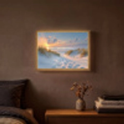 Zonsondergang - Strand - Natuur - Zee - Zomer Light Box met batterij (Wandlamp) middel -sfeer4