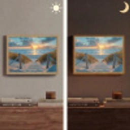 Zonsondergang - Strand - Zomer - Landschap Light Box met batterij (Wandlamp) middel -sfeer3