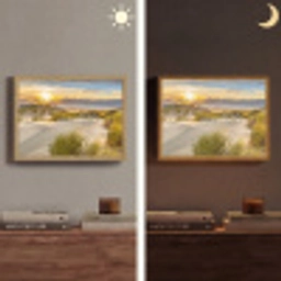 Zonsondergang - Duinen - Strand - Landschap Light Box met batterij (Wandlamp) middel -sfeer3