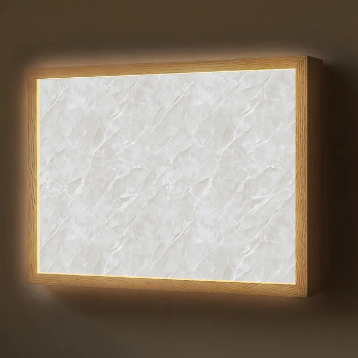 Oppervlakte - Textuur - Grijs Light Box met batterij (Wandlamp) middel 907 -z3d_website