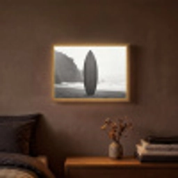 Surfplank - Zand - Zee Light Box met batterij (Wandlamp) middel -sfeer4