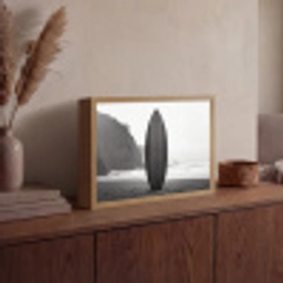 Surfplank - Zand - Zee Light Box met batterij (Wandlamp) middel -sfeer2