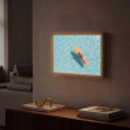 Surfboard - Water - Badpak - Oranje Light Box met batterij (Wandlamp) middel -sfeer1