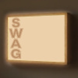 Swag - Bruin - Beige Light Box met batterij (Wandlamp) middel -z3d_website