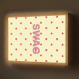 Swag - Roze - Stippen - Geel Light Box met batterij (Wandlamp) middel -z3d_website