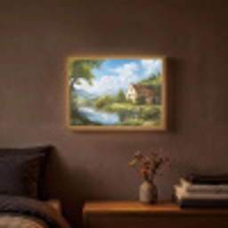 Zwaan - Bomen - Rust Light Box met batterij (Wandlamp) middel -sfeer4
