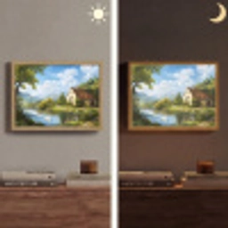 Zwaan - Bomen - Rust Light Box met batterij (Wandlamp) middel -sfeer3