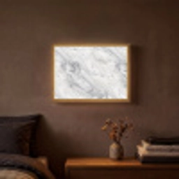 Wervelende - Grijsstructuur - Marmer - Wit Light Box met batterij (Wandlamp) middel 907 -sfeer4