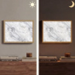 Wervelende - Grijsstructuur - Marmer - Wit Light Box met batterij (Wandlamp) middel 907 -sfeer3