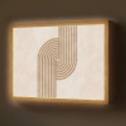 Symmetrische bocht - Koperkleurig Light Box met batterij (Wandlamp) middel -z3d_website