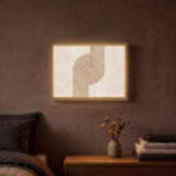 Symmetrische bocht - Koperkleurig Light Box met batterij (Wandlamp) middel -sfeer4