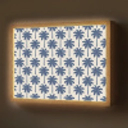 Symmetrisch - Palm - Blauw Light Box met batterij (Wandlamp) middel 907 -z3d_website