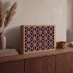 Symmetrisch - Tegel - Burgundy Light Box met batterij (Wandlamp) middel 907 -sfeer2