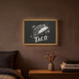 Taco - Kruiden - Witte krijtstijl - Tekst Light Box met batterij (Wandlamp) middel -sfeer4