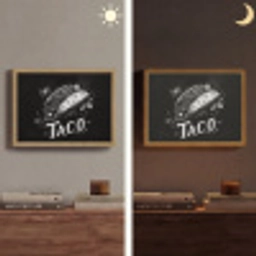 Taco - Kruiden - Witte krijtstijl - Tekst Light Box met batterij (Wandlamp) middel -sfeer3