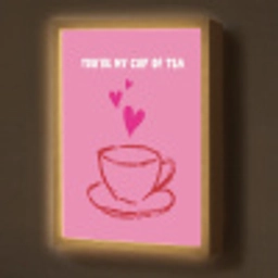Thee - Roze - Valentijn - Tekst Light Box met batterij (Wandlamp) middel -z3d_website