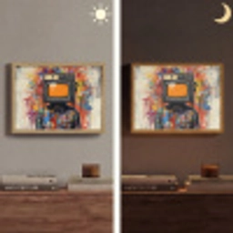 Televisie - Graffiti - Mens - Kleuren Light Box met batterij (Wandlamp) middel -sfeer3