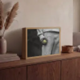 Tennisbal - Zwart - Wit Light Box met batterij (Wandlamp) middel -sfeer2