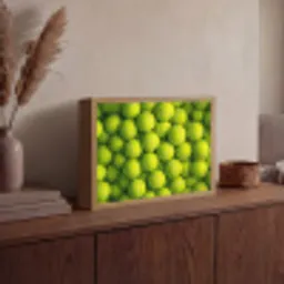 Tennisballen - Bal - Geel Light Box met batterij (Wandlamp) middel -sfeer2