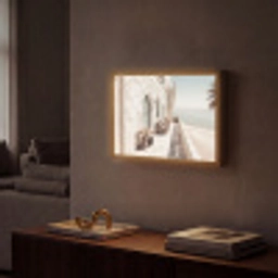 Terras - Stoelen - Strand - Beige Light Box met batterij (Wandlamp) middel -sfeer1