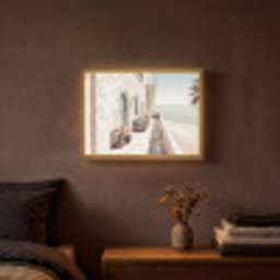 Terras - Stoelen - Strand - Beige Light Box met batterij (Wandlamp) middel -sfeer4