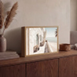 Terras - Stoelen - Strand - Beige Light Box met batterij (Wandlamp) middel -sfeer2