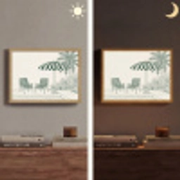 Terras - Illustratie - Groen Light Box met batterij (Wandlamp) middel -sfeer3