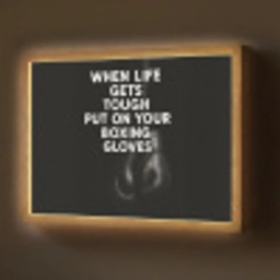 Tekst - Bokshandschoenen - Wit Light Box met batterij (Wandlamp) middel -z3d_website