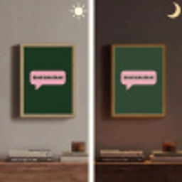 Tekstwolk - BLAH BLAH BLAH - Roze Light Box met batterij (Wandlamp) middel -sfeer3