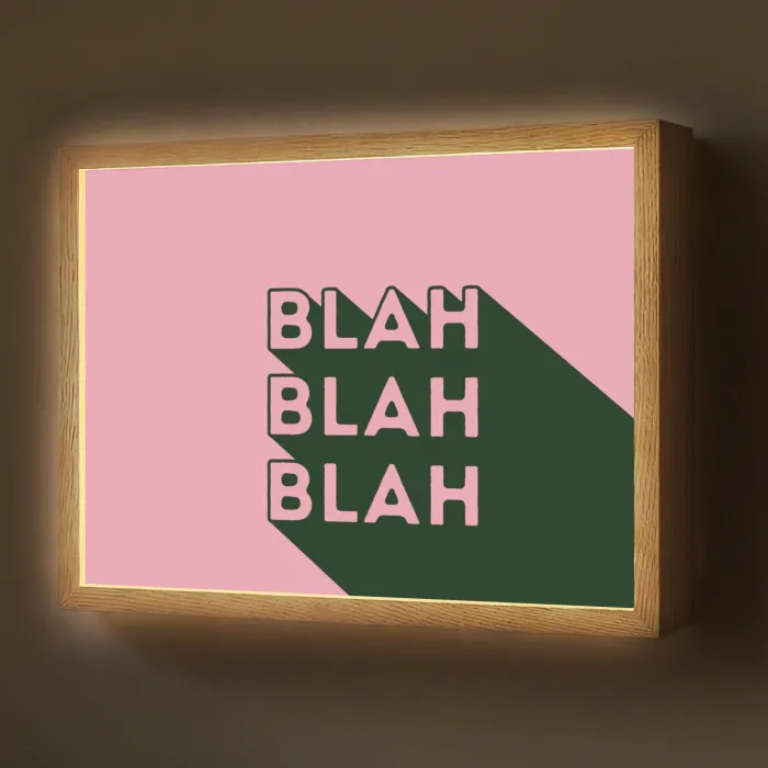 Tekst - Grafisch - Groen - Schaduw Light Box met batterij (Wandlamp) middel -z3d_website