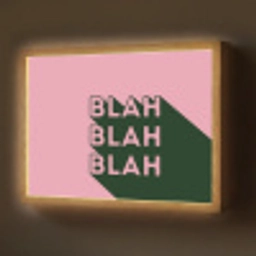 Tekst - Grafisch - Groen - Schaduw Light Box met batterij (Wandlamp) middel -z3d_website