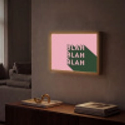 Tekst - Grafisch - Groen - Schaduw Light Box met batterij (Wandlamp) middel -sfeer1