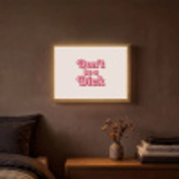 Tekst - Boodschap - Roze Light Box met batterij (Wandlamp) middel -sfeer4