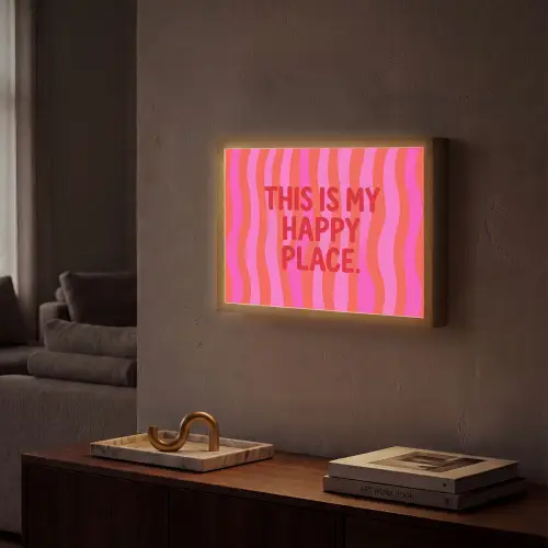 Tekst - Modern - Kleurrijk Light Box met batterij (Wandlamp) middel -sfeer1
