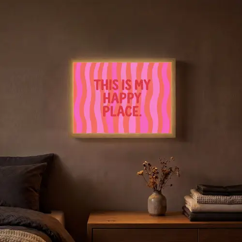 Tekst - Modern - Kleurrijk Light Box met batterij (Wandlamp) middel -sfeer4