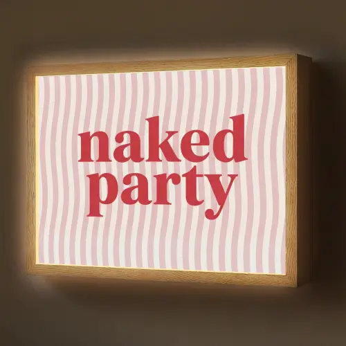 Tekst - Modern - Strepen Light Box met batterij (Wandlamp) middel -z3d_website