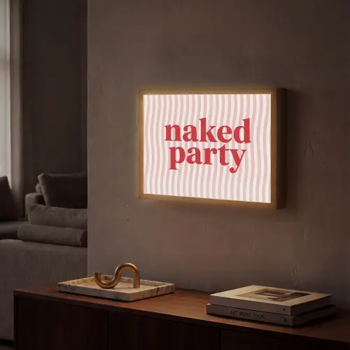 Tekst - Modern - Strepen Light Box met batterij (Wandlamp) middel -sfeer1