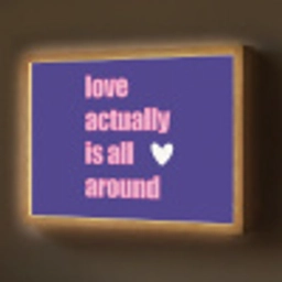 Tekst - Valentijn - Love - Blauw Light Box met batterij (Wandlamp) middel -z3d_website