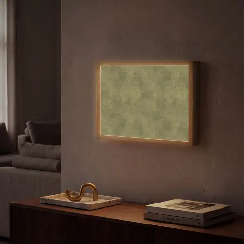 Textuur - Abstract - Groen Light Box met batterij (Wandlamp) middel 907 -sfeer1