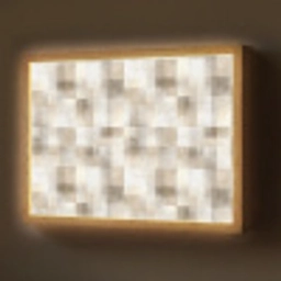 Textuur - Linnen - Beige Light Box met batterij (Wandlamp) middel 907 -z3d_website