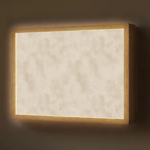Structuur - Spikkels - Beige Light Box met batterij (Wandlamp) middel 907 -z3d_website