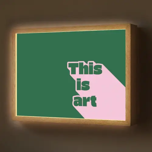 This is art - Schaduw - Roze Light Box met batterij (Wandlamp) middel -z3d_website