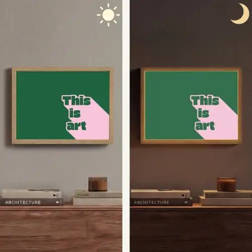 This is art - Schaduw - Roze Light Box met batterij (Wandlamp) middel -sfeer3