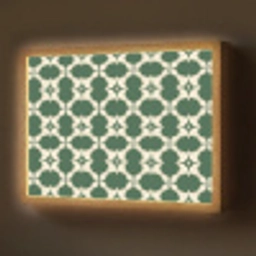 Tegel - Klassiek - Groen Light Box met batterij (Wandlamp) middel 907 -z3d_website