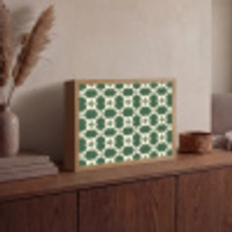 Tegel - Klassiek - Groen Light Box met batterij (Wandlamp) middel 907 -sfeer2